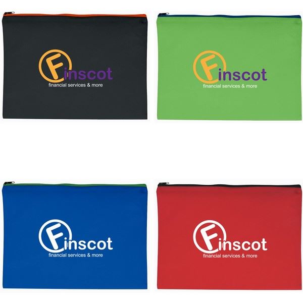 JH3042 Non-Woven Document Sleeve With Zipper and Custom Imprint